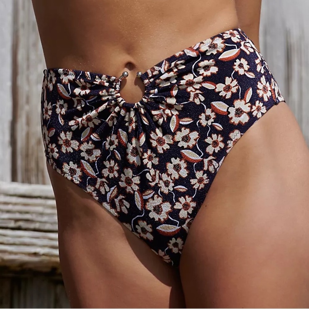 NWT Bec + Bridge Violetta Ring High Bikini Bottoms From Free People Z112